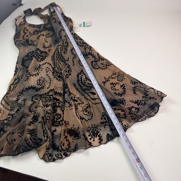 NWT Vintage Y2K SL Fashions Babydoll Midi Dress 16 Burnout Whimsigoth Fairy - Picture 9 of 12